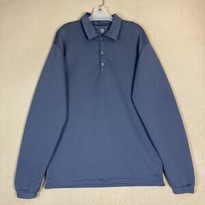Nike Golf Polo Shirt Mens M Gray Sphere Dry Performance Long Sleeve Stretch